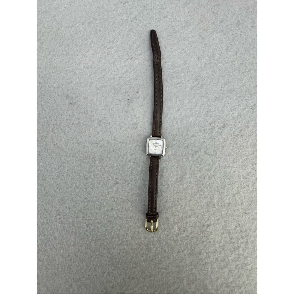 Skagen Denmark Womens Brown Silver Slim Water Resistant Bracelet Watch